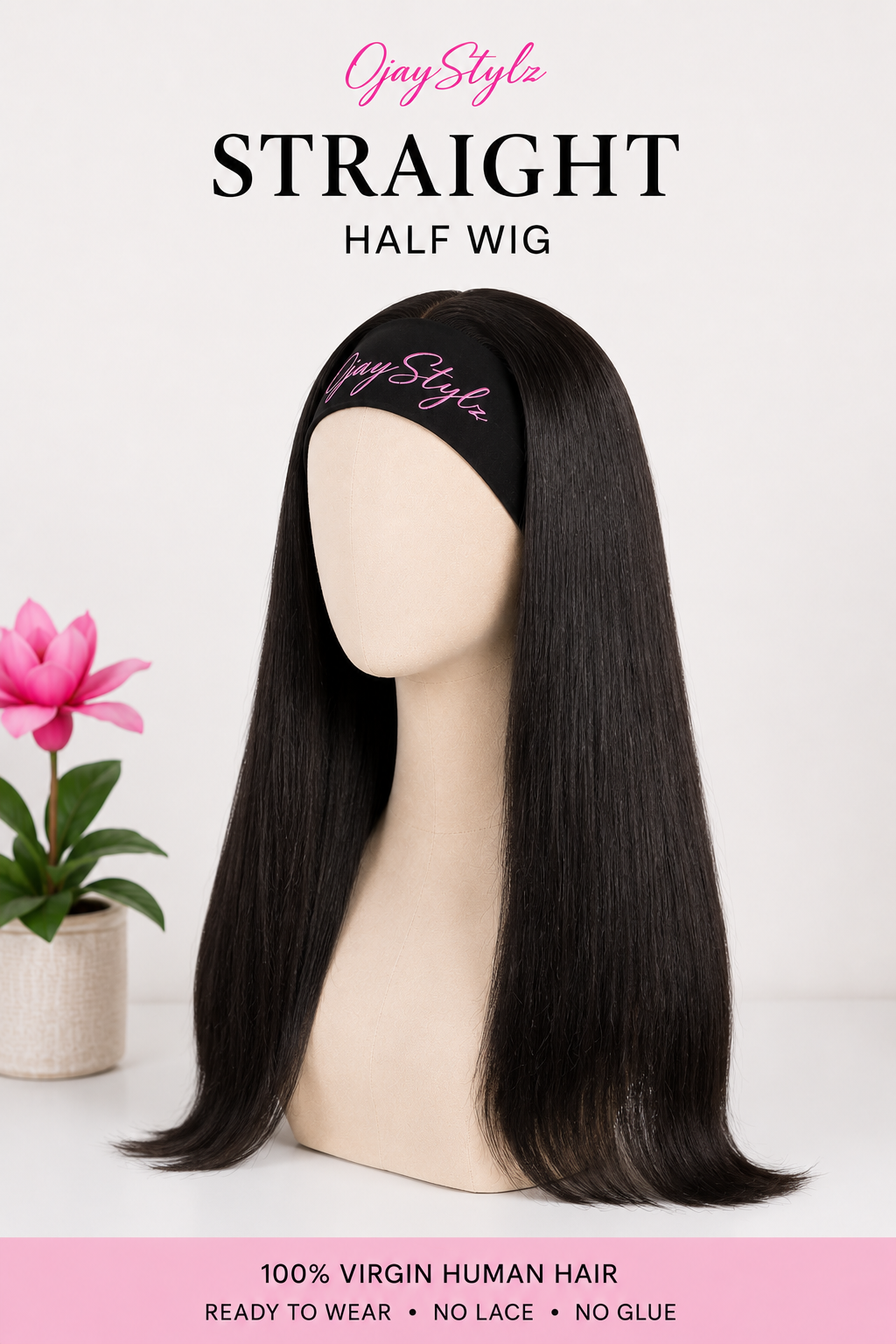 straight half wig